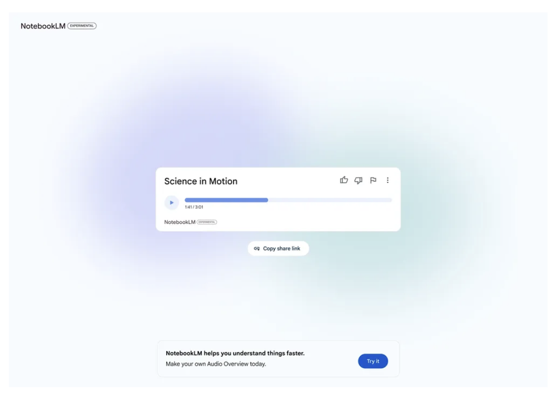 谷歌 AI 笔记助手 NotebookLM 获更新：支持总结视频内容、创建学习指南