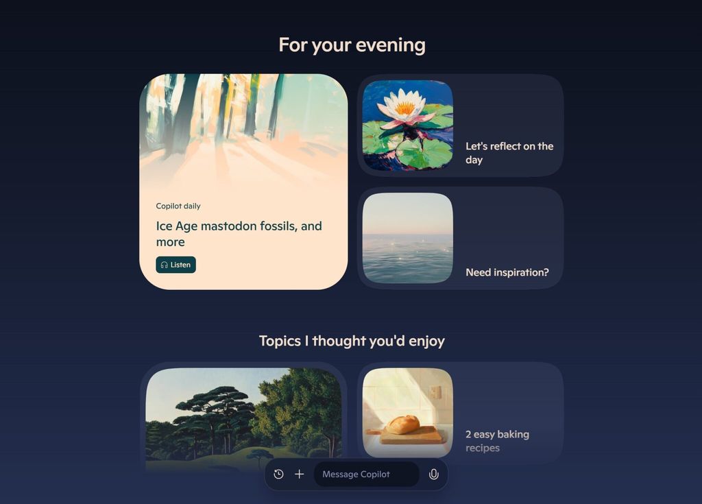 微软 Copilot 变身新闻主播:时长 4 分钟、4 种语音,AI 网罗热点和用户偏好信息 微软 Copilot 变身新闻主播:时长 4 分钟、4 种语音,AI 网罗热点和用户偏好信息