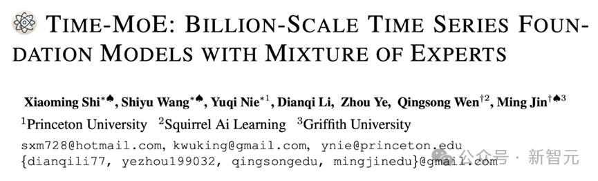 全球首次:时序大模型突破十亿参数,华人团队 Time-MoE 预训练数据达 3000 亿个时间点 全球首次:时序大模型突破十亿参数,华人团队 Time-MoE 预训练数据达 3000 亿个时间点