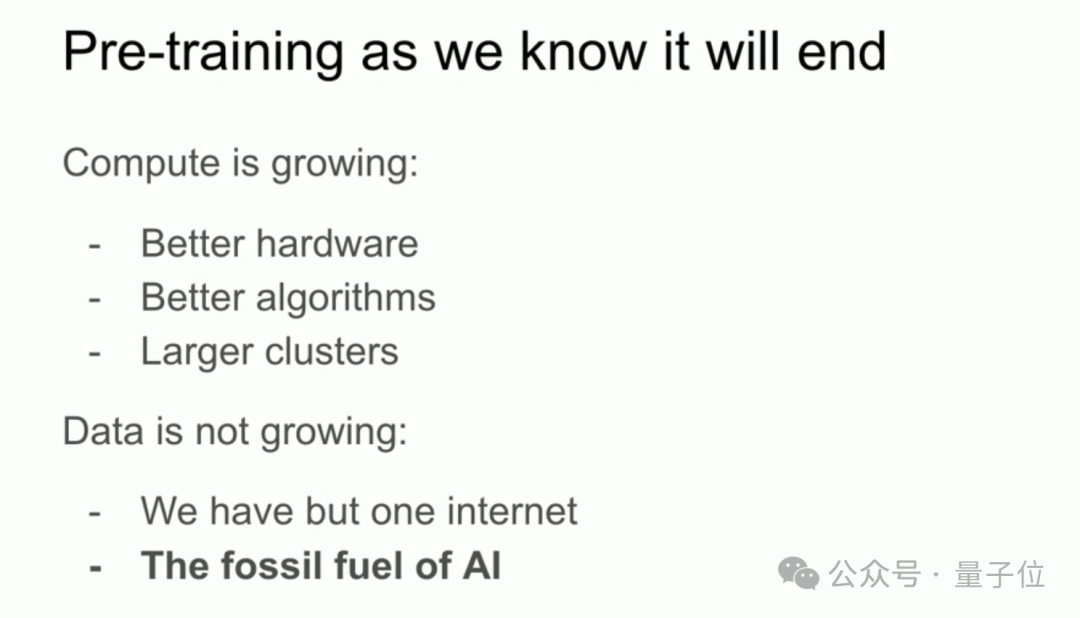 OpenAI 联合创始人 Ilya Sutskever:AI 预训练时代即将结束 OpenAI 联合创始人 Ilya Sutskever:AI 预训练时代即将结束