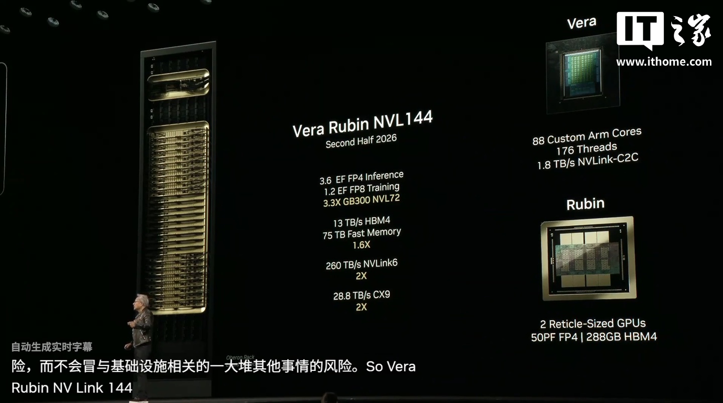 英伟达新一代 AI 芯片 Rubin 重磅官宣，2026 年下半年推出