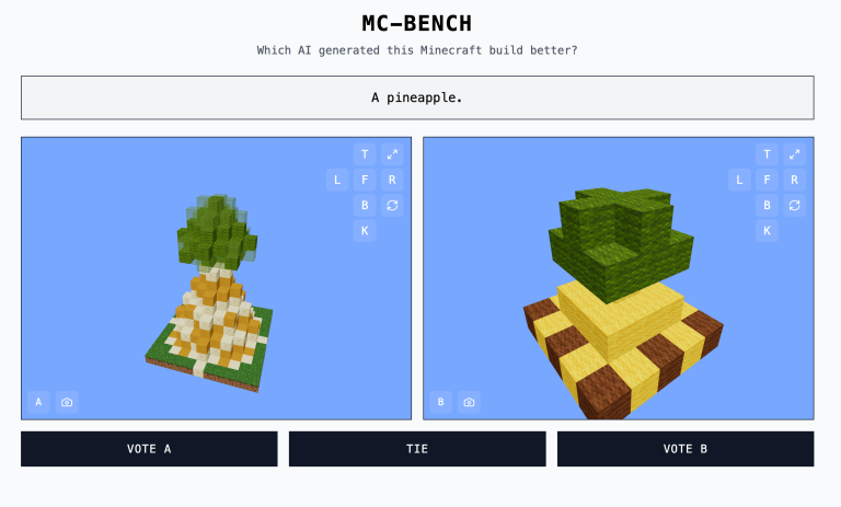 外国高三学生创建 AI 评测网站：让模型在《我的世界》里“一决高下”