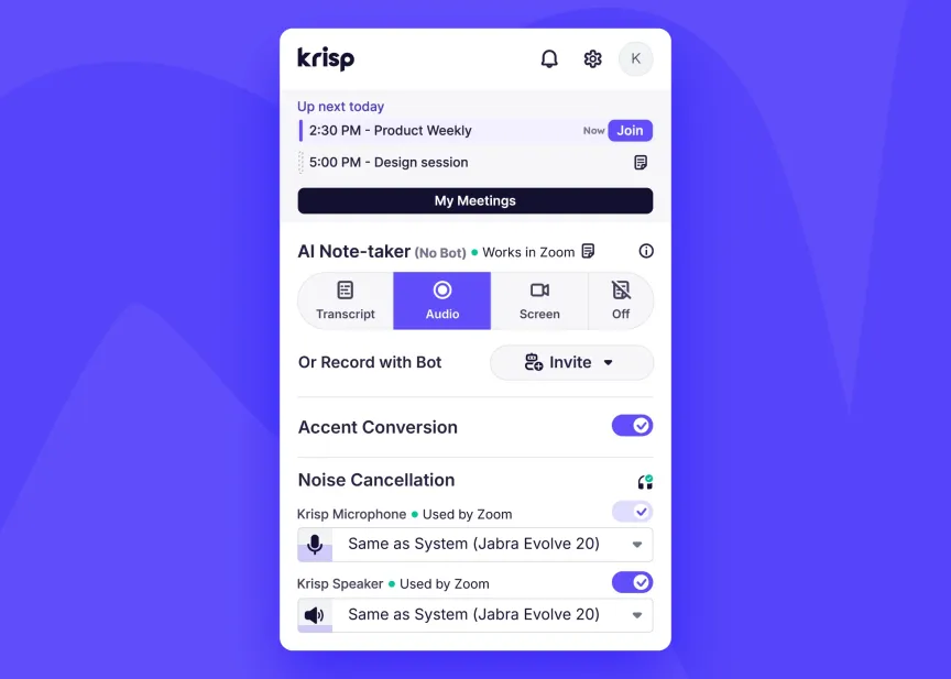 英语印度口音太重不用愁:初创公司 Krisp 推出 AI 转换,一键变为地道美式 英语印度口音太重不用愁:初创公司 Krisp 推出 AI 转换,一键变为地道美式