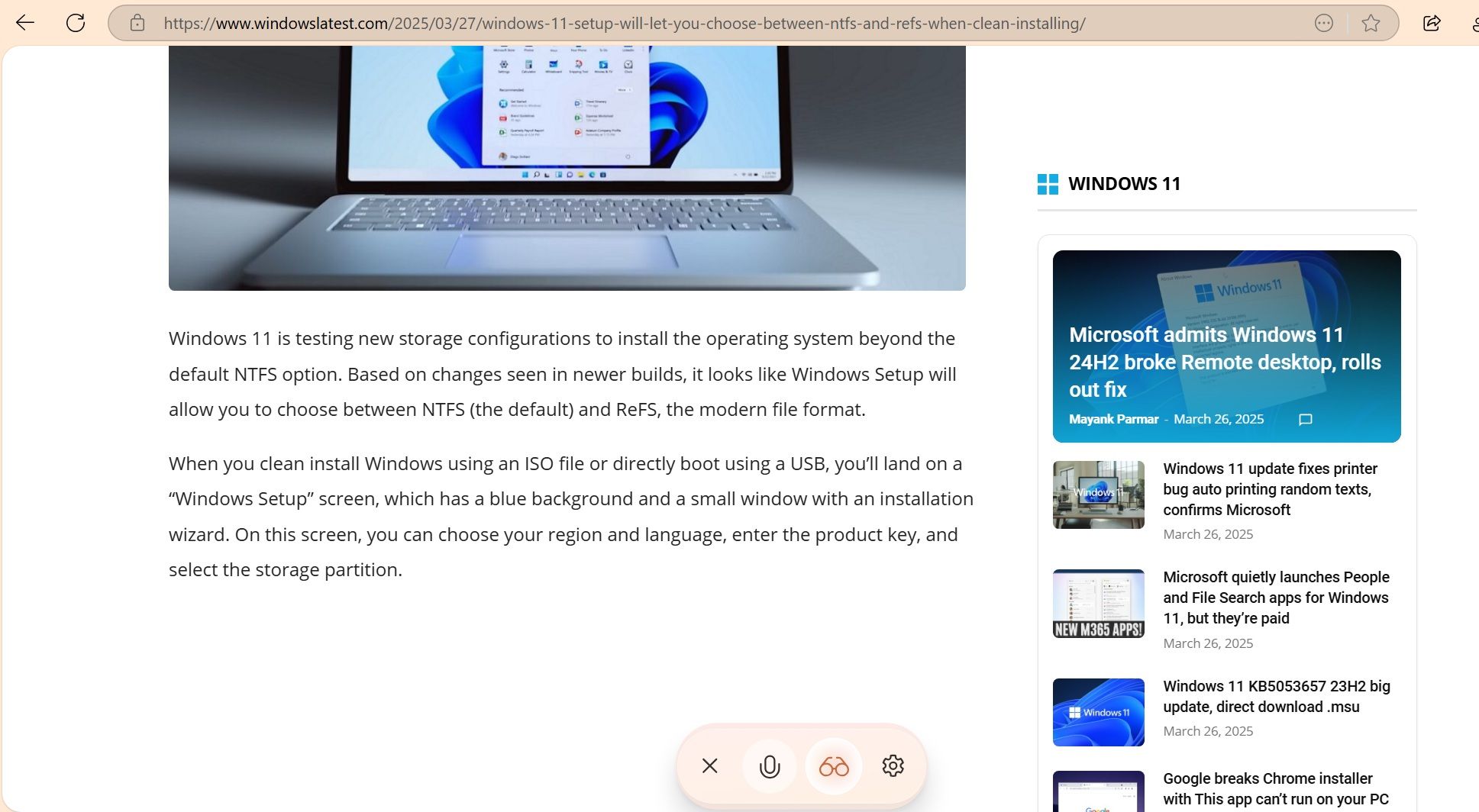 微软向免费用户开放 Copilot Vision，测试显示 AI 网页助理仍未成熟