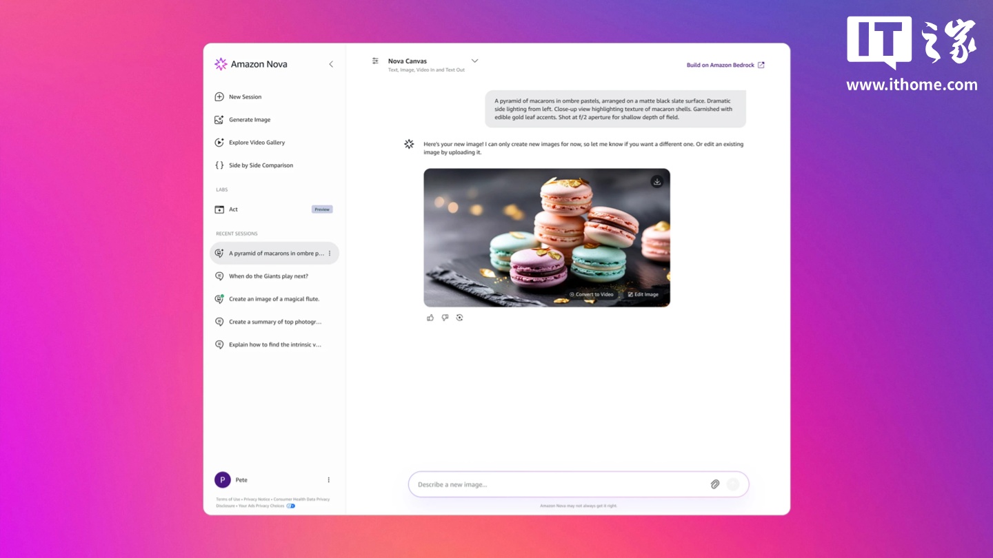 亚马逊推出 Nova Act：可操控网页浏览器的 AI 智能体