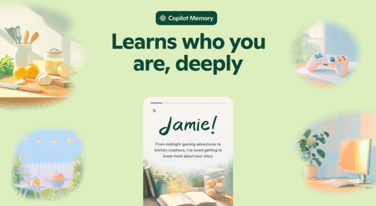 微软 Copilot 增加记忆、操控网页、创建播客等海量功能，打造独一无二 AI 伴侣