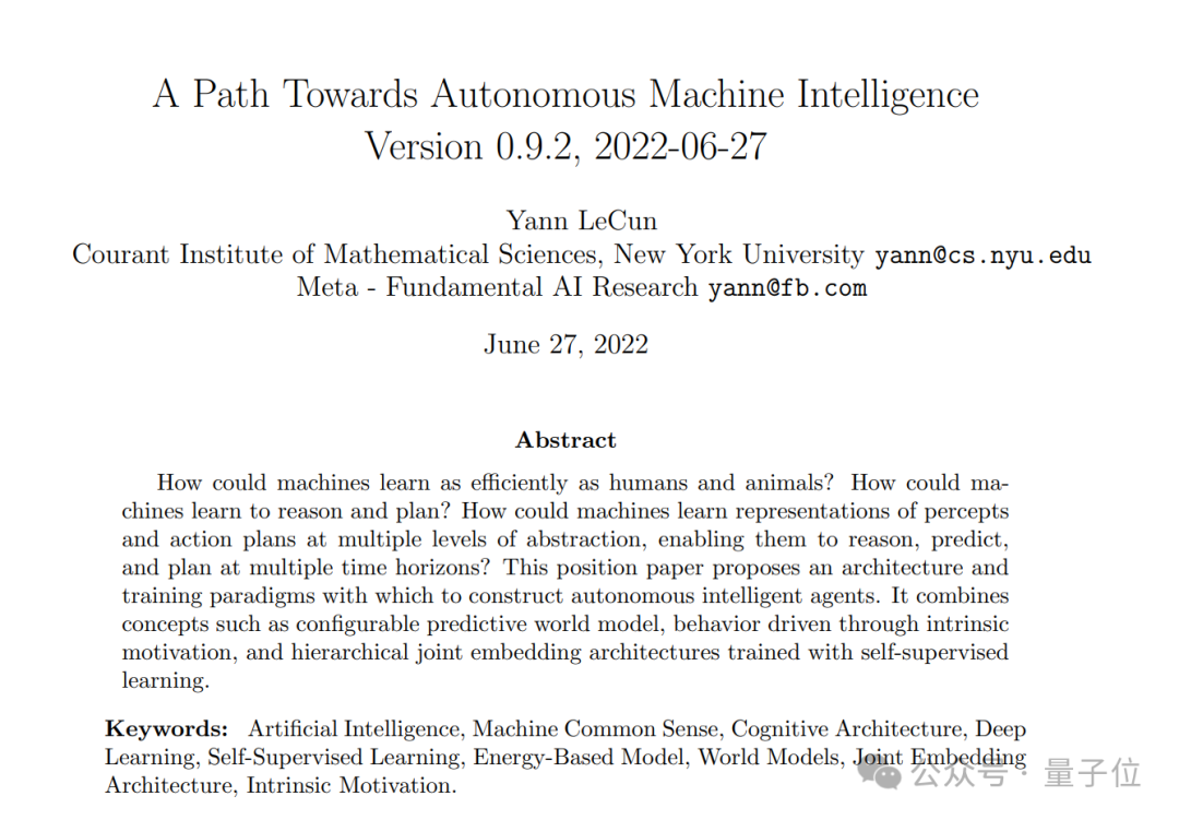 图灵奖得主 LeCun：人类智能不是通用智能，下一代 AI 可能基于非生成式