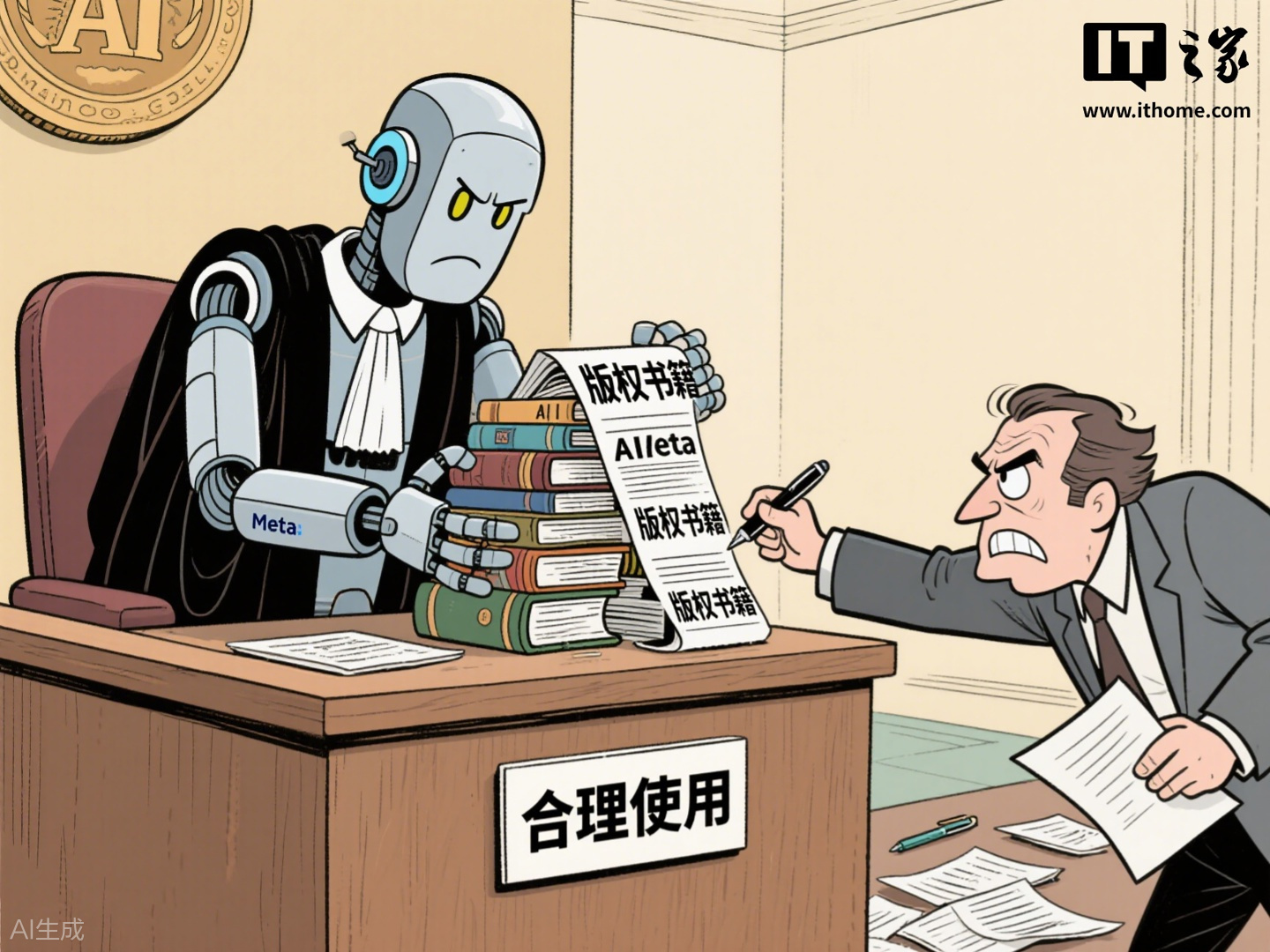 Meta 训练 AI 引发版权争议，“合理使用”辩护遭法官质疑、拷问