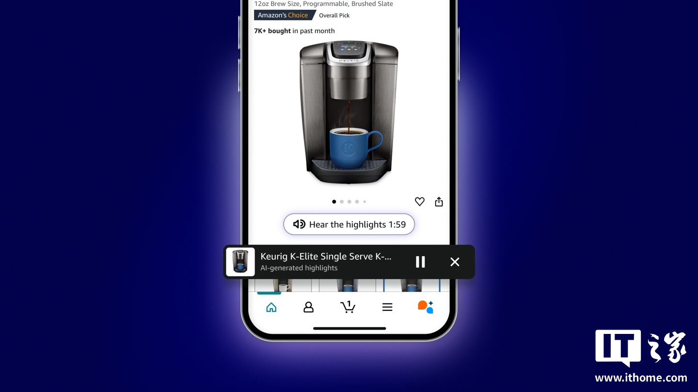 亚马逊测试 AI 音频摘要功能：“AI 购物专家”语音讲解产品要点